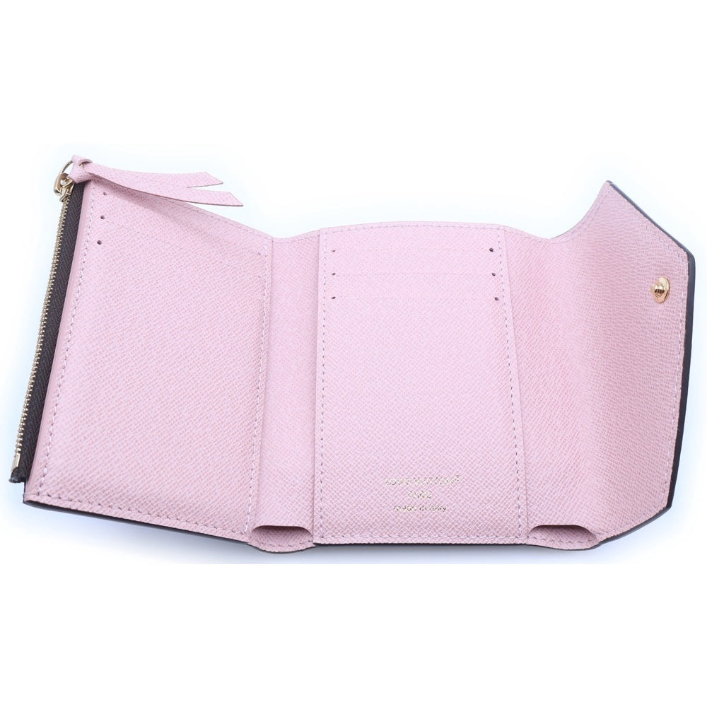 LOUIS VUITTON(ルイヴィトン) モノグラム ポルトフォイユヴィクトリーヌ ローズバレリーヌ ブラウン PVC M62360 ICタイプ レディース