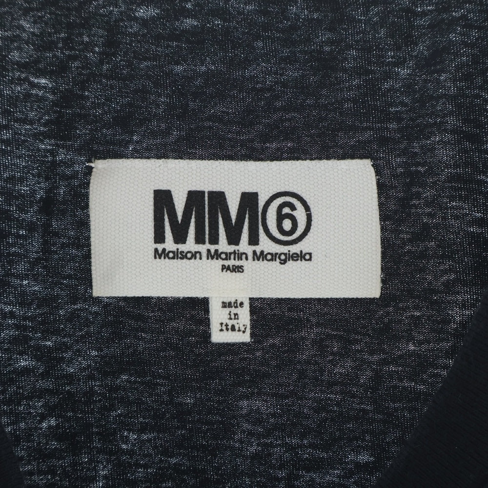 MM6 Maison Margiela(エムエムシックスメゾンマルジェラ) 15AW シルバーライン 半袖カットソー Tシャツ ブラック S32GC0399 S22602 レディース