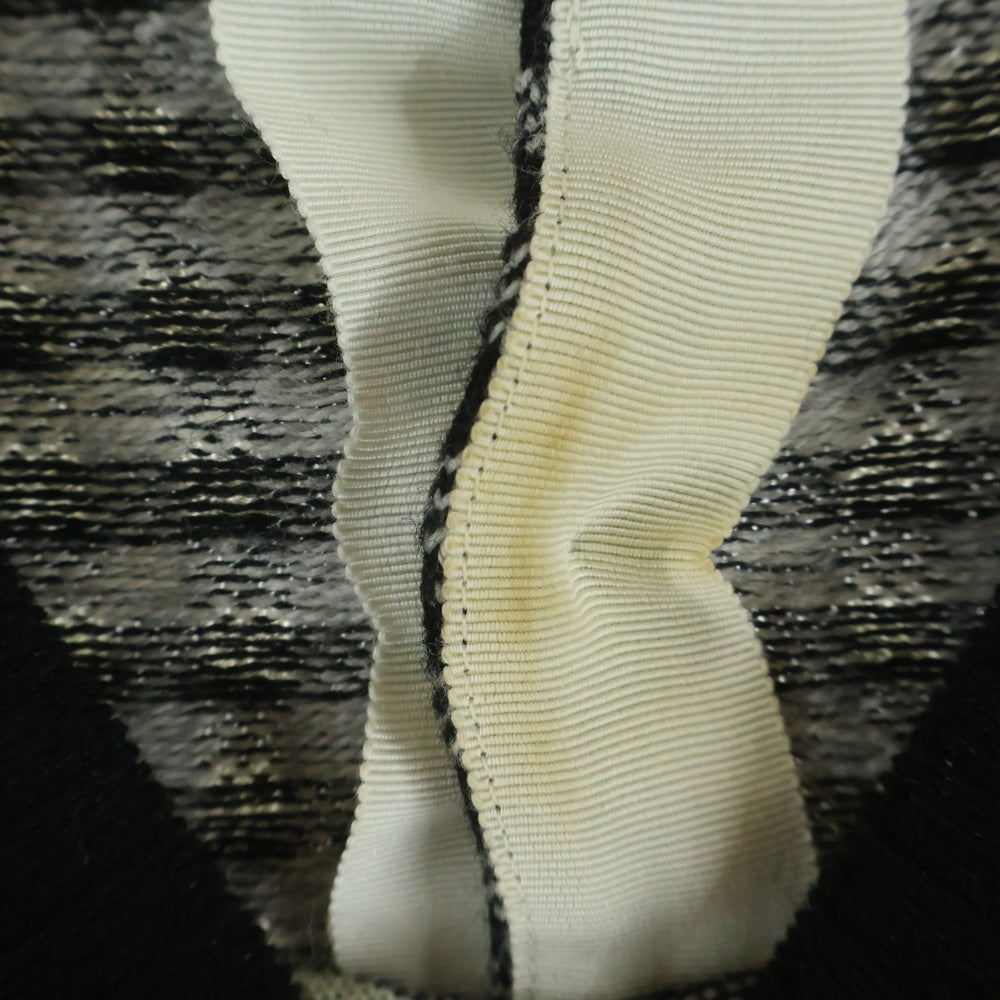 tricot COMME des GARCONS(トリコ コム デ ギャルソン) 16AW 花柄 ボーダー ウール セーター ブラック TR-N007 TR-N007 レディース