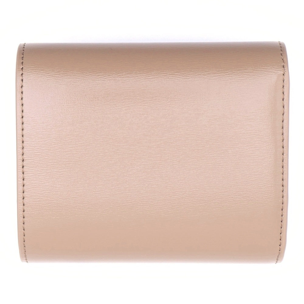 CELINE(セリーヌ) トリオンフ スモールフラップウォレット ベージュ レザー レディース