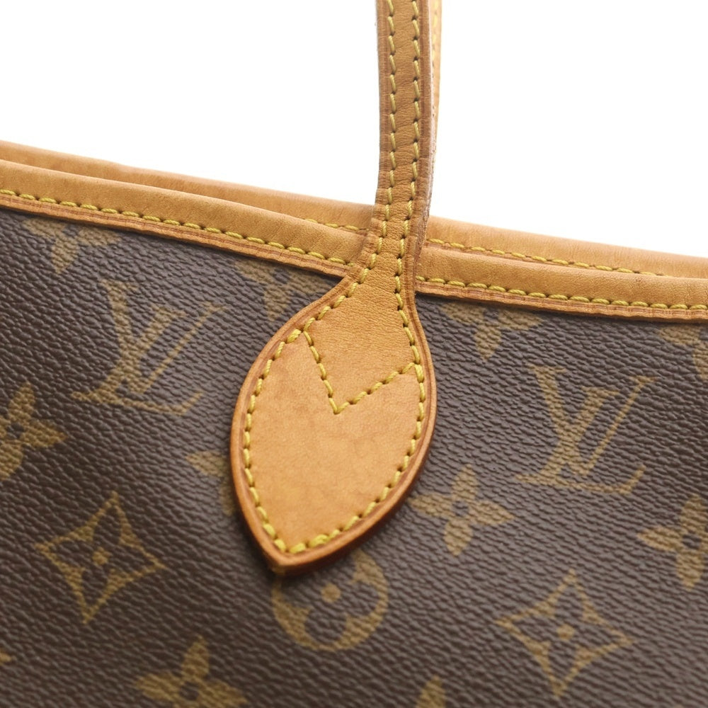 LOUIS VUITTON(ルイヴィトン) モノグラム ネヴァーフルMM 旧型 トートバッグ ハンドバッグ ブラウン レザー×PVC M40156 ゴールド金具 レディース