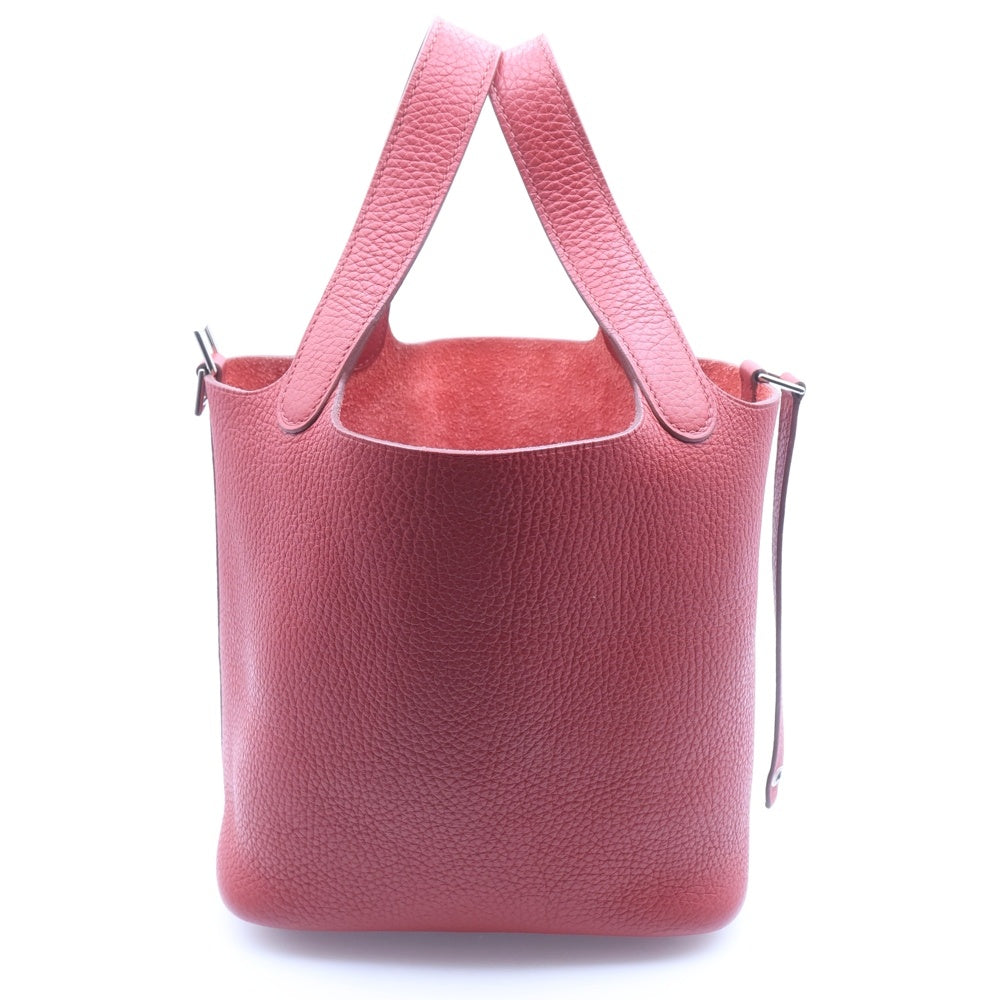 HERMES(エルメス) ピコタンロック PM ルージュ系 トリヨンクレマンス □Q刻印 ハンドバッグ レディース