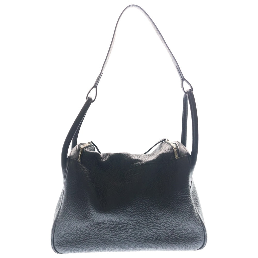 HERMES(エルメス) リンディ30 トリヨンクレマンス レザー 2WAY ハンド ワンショルダーバッグ シルバー金具 ブラック □J刻印 レディース
