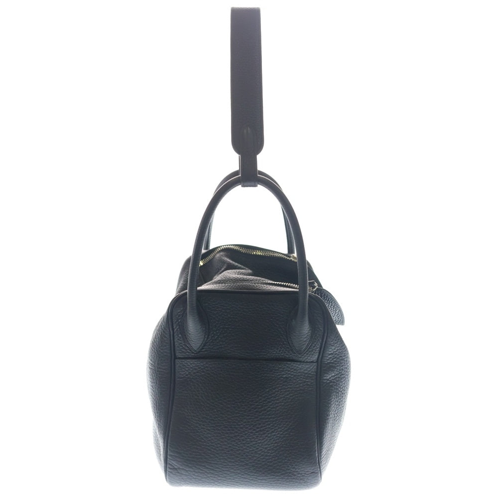 HERMES(エルメス) リンディ30 トリヨンクレマンス レザー 2WAY ハンド ワンショルダーバッグ シルバー金具 ブラック □J刻印 レディース