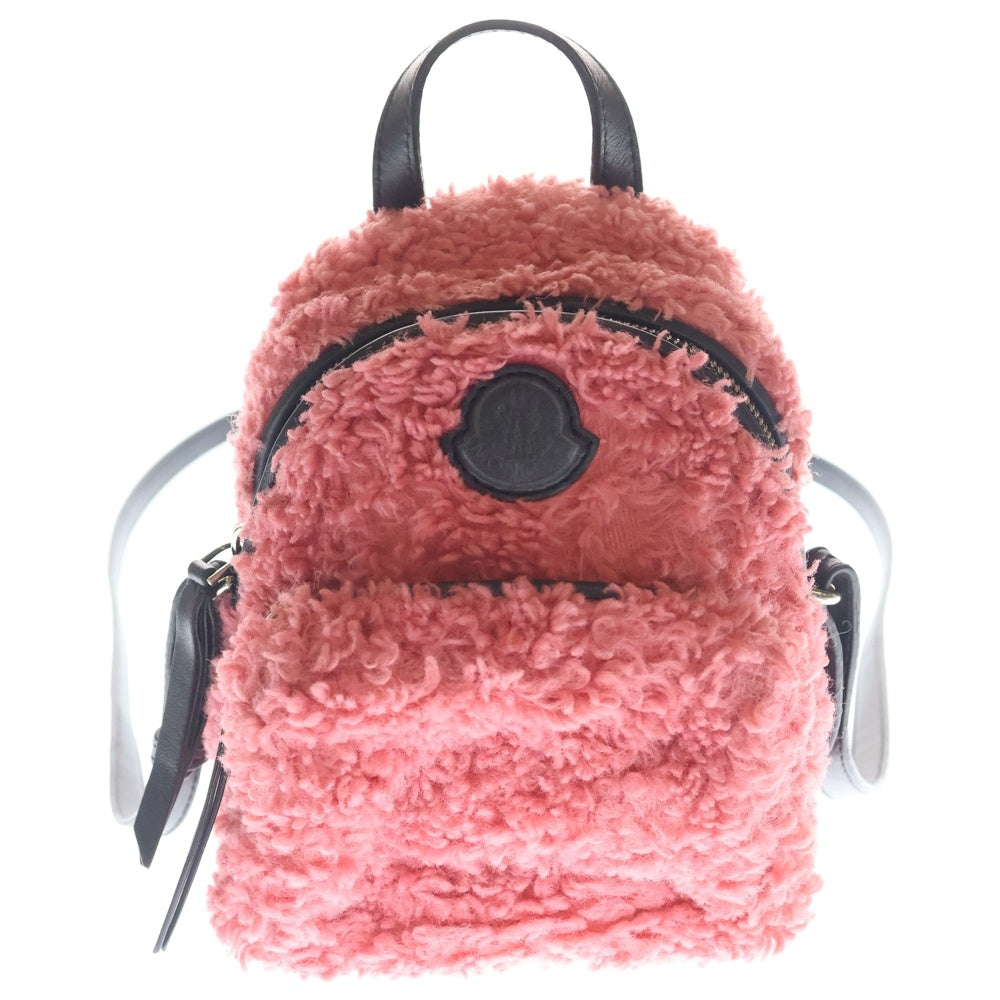 MONCLER(モンクレール) ロゴパッチ付き ファーショルダーバッグ ピンク G209B5L60000 レディース