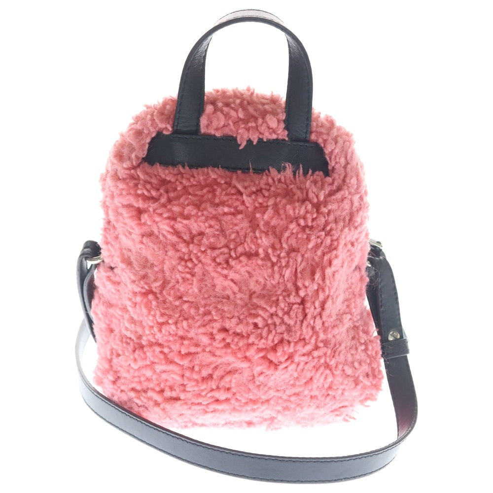 MONCLER(モンクレール) ロゴパッチ付き ファーショルダーバッグ ピンク G209B5L60000 レディース