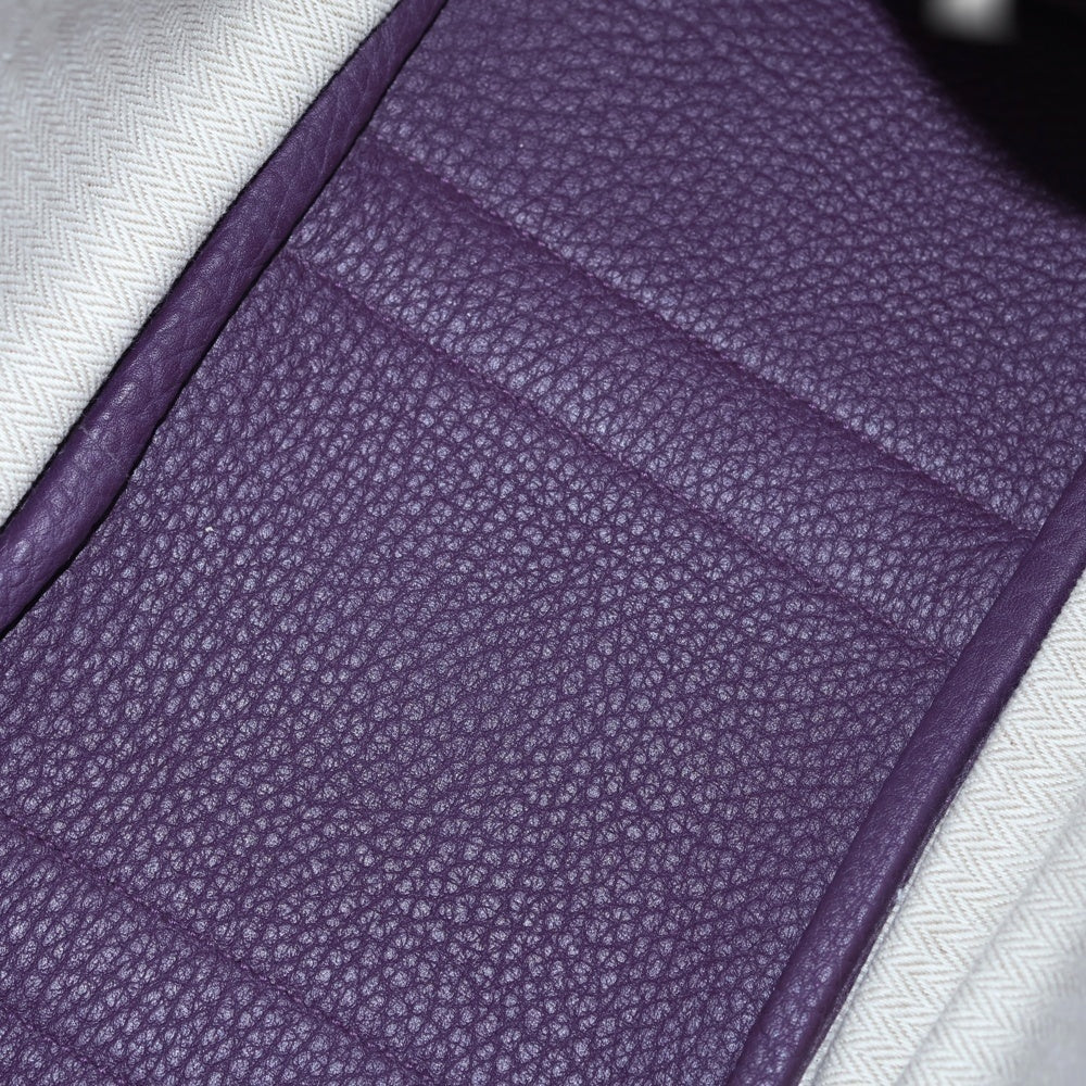 HERMES(エルメス) ガーデンパーティ TPM ネゴンダ レザン トートバッグ ハンドバッグ パープル レザー □P刻印 シルバー金具 レディース