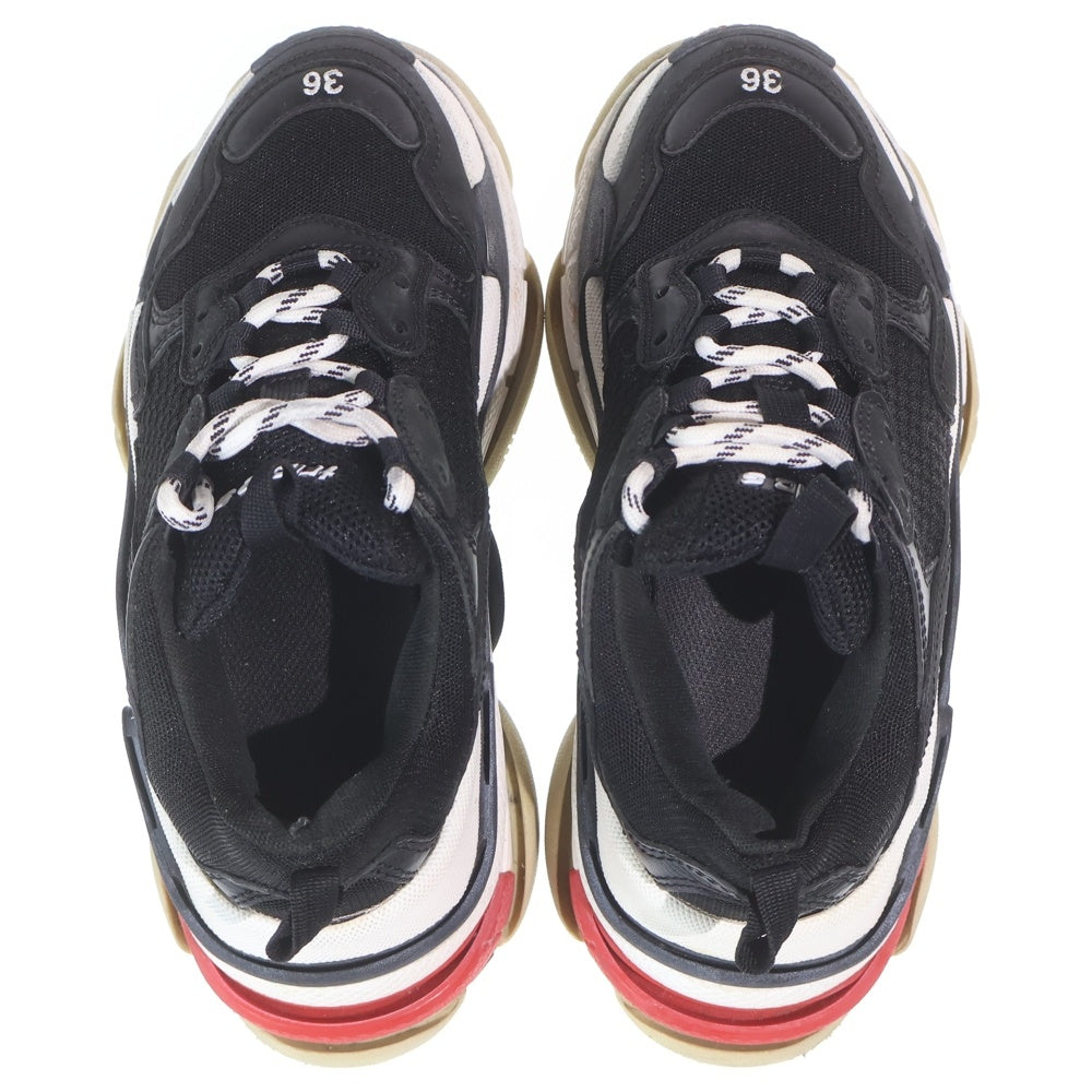 BALENCIAGA(バレンシアガ) Triple S Leather Mesh Sneakers トリプルS レザーメッシュ スニーカー ローカットスニーカー ブラック 36 524037 レディース