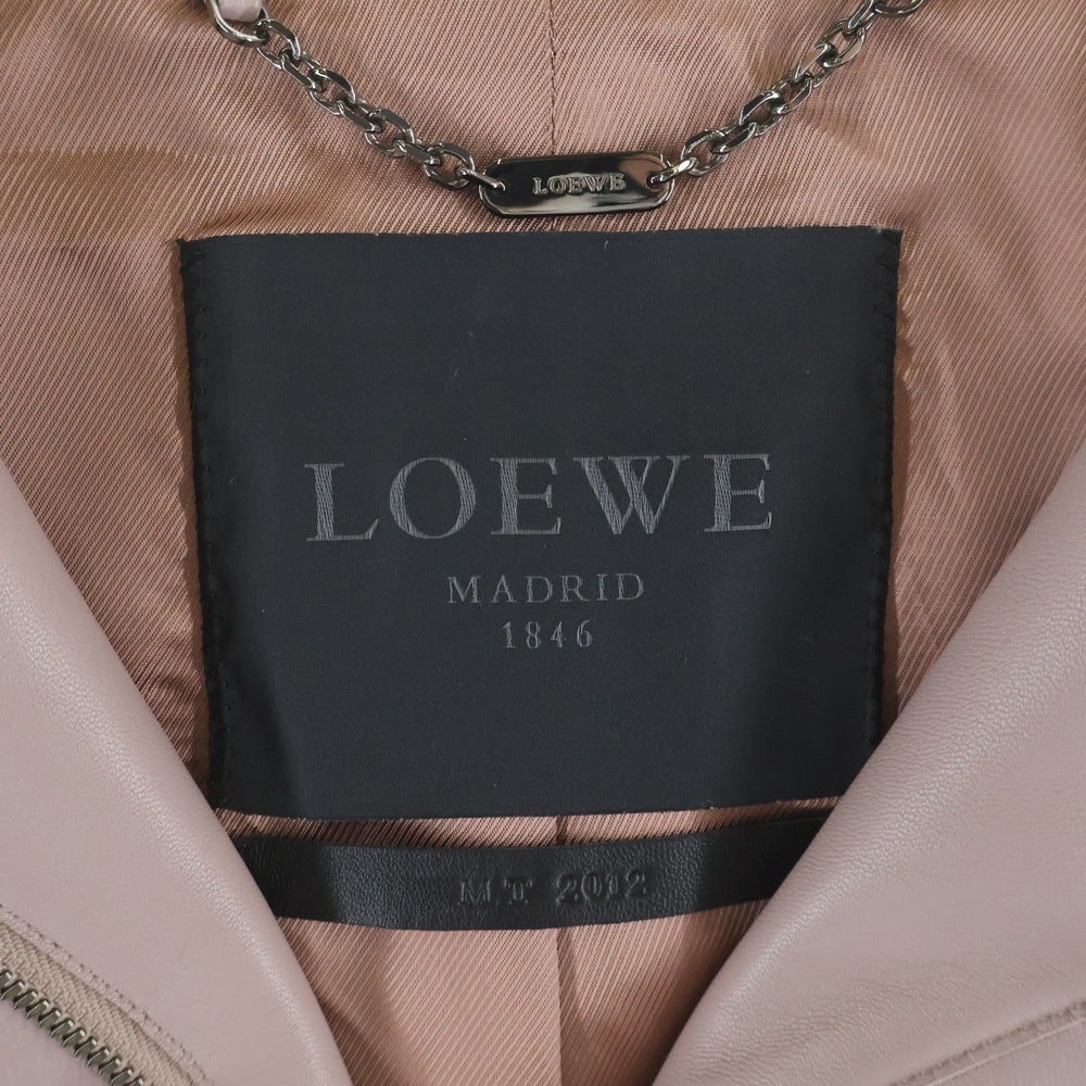 LOEWE(ロエベ) ラムレザージャケット ローズピンク 40 レディース