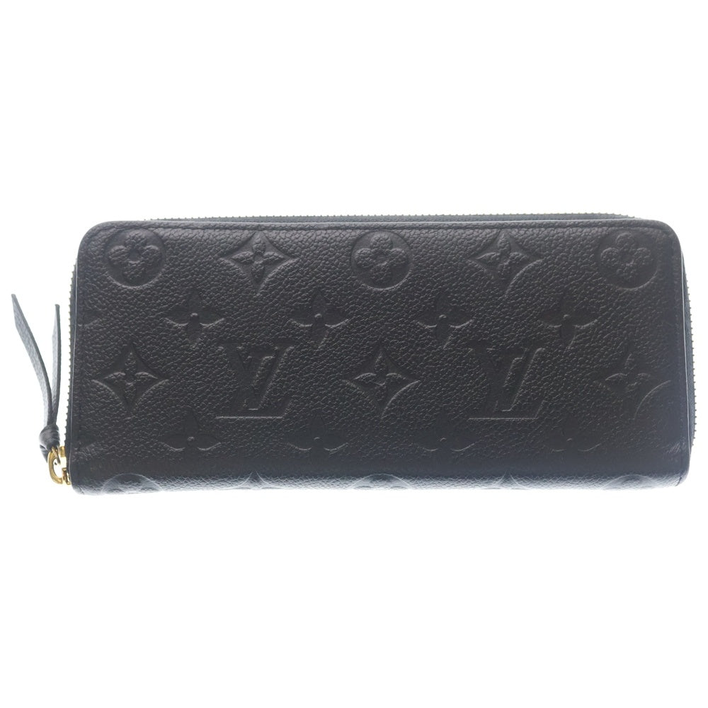 LOUIS VUITTON(ルイヴィトン) モノグラムアンプラント ポルトフォイユクレマンス ブラック レザー 長財布 M60171 レディース