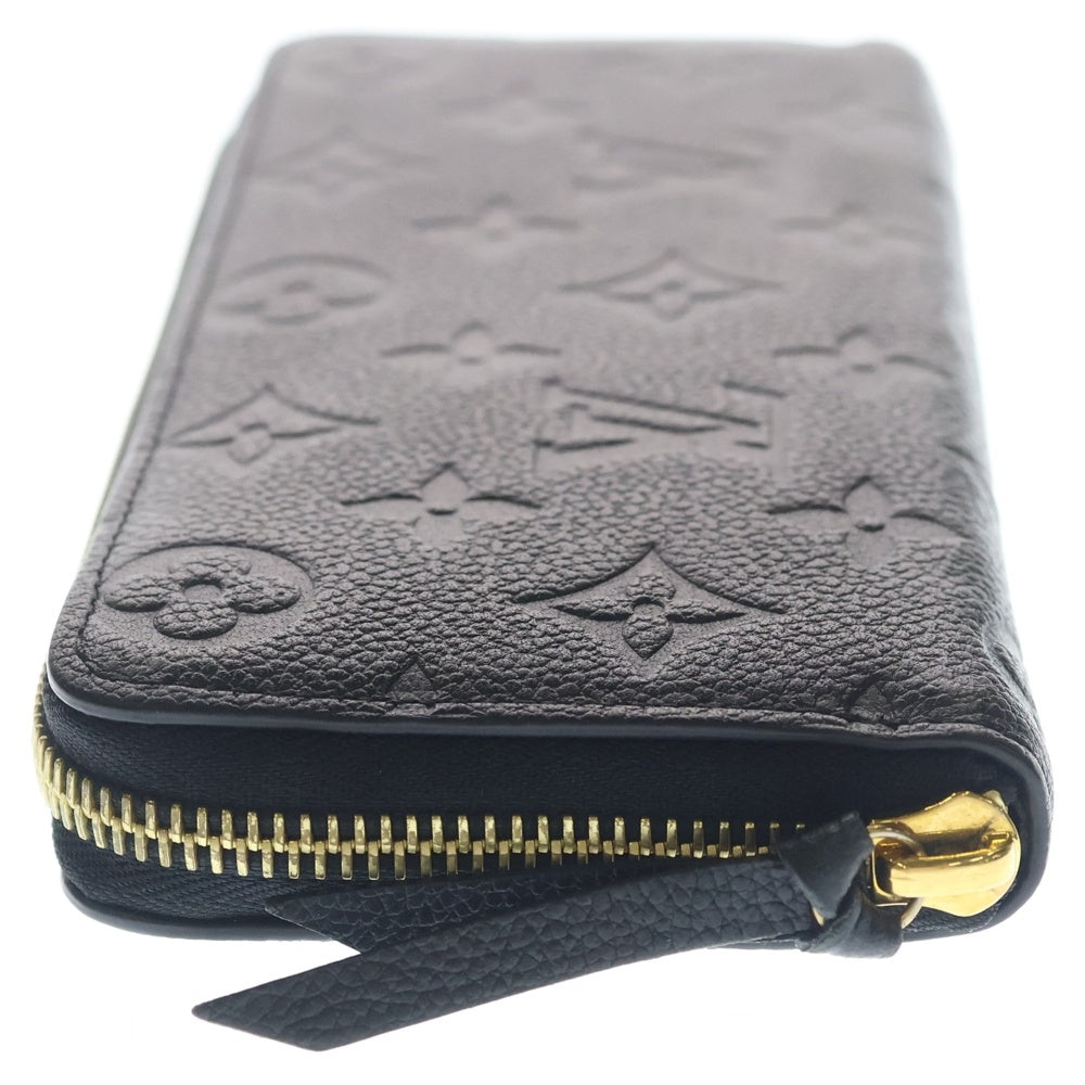 LOUIS VUITTON(ルイヴィトン) モノグラムアンプラント ポルトフォイユクレマンス ブラック レザー 長財布 M60171 レディース