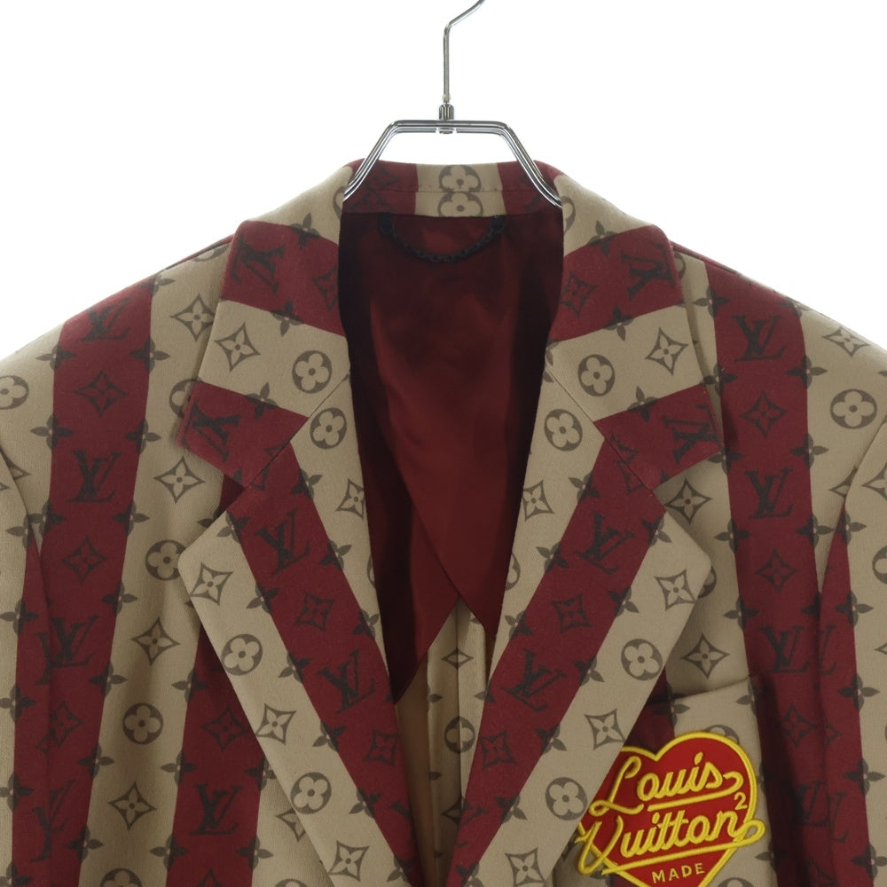 LOUIS VUITTON(ルイヴィトン) 22SS NIGOコラボ モノグラム トランクストライプポケットジャケット 46 RM221M 194 HMJ02E RM221M 194 HMJ02E 替えボタン