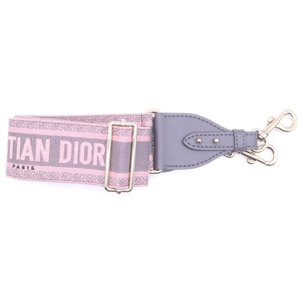 Christian Dior(クリスチャンディオール) レディディオール ウィッカー ミディアム 2WAY ハンドバッグ ショルダーバッグ ベージュ×ピンク ラフィア レディース