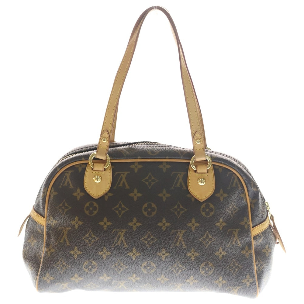 LOUIS VUITTON(ルイヴィトン) モノグラム モントルグイユPM ハンドバッグ ブラウン レザー×PVC M95565 ゴールド金具