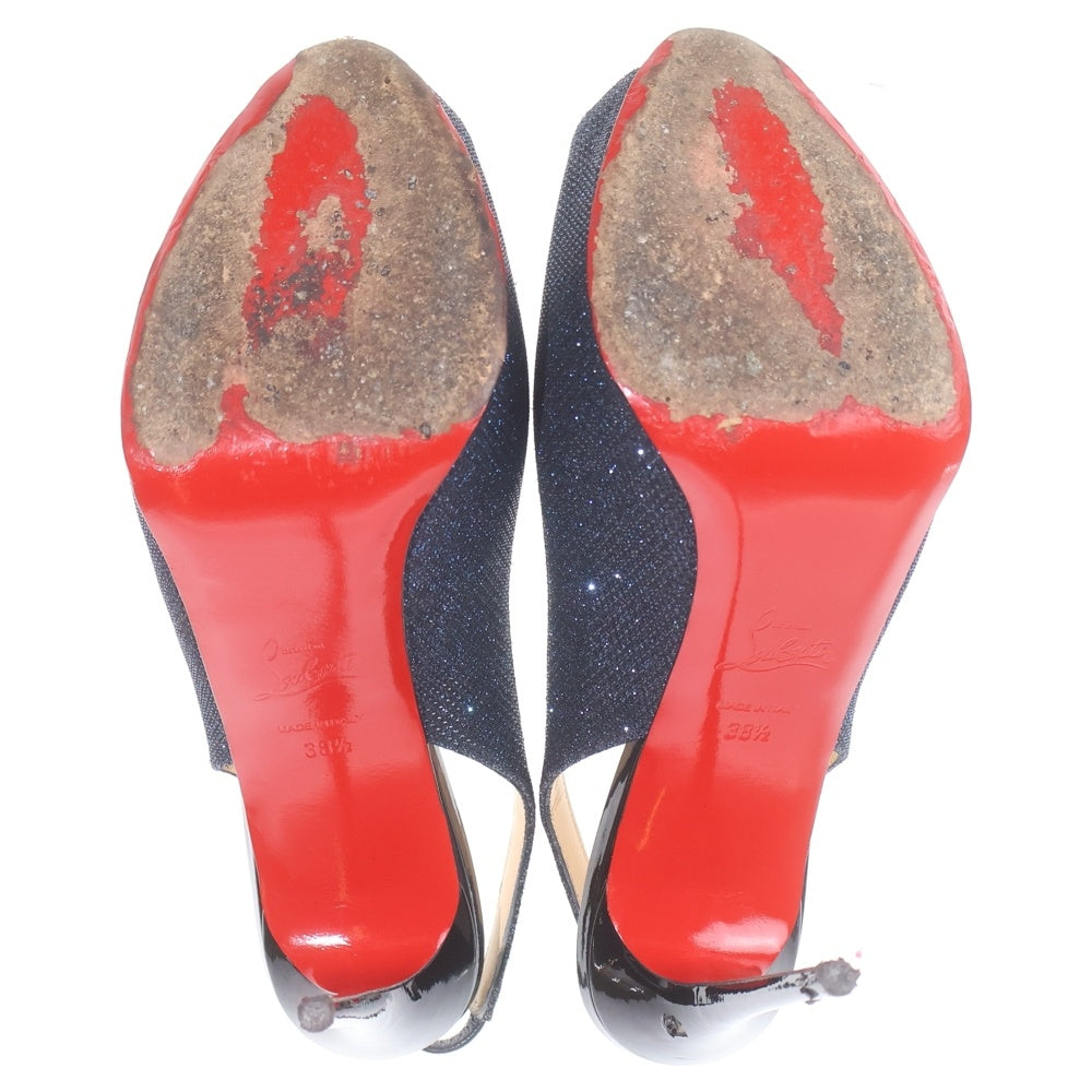 CHRISTIAN LOUBOUTIN(クリスチャンルブタン) PRIVATE NUMBER 120 GLITT LUMINOR グリッター ハイヒールパンプス ネイビー 3150051 レディース
