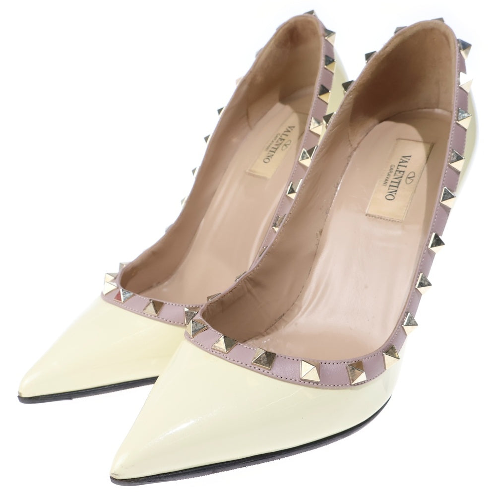 VALENTINO(ヴァレンティノ) ロックスタッド ヒールパンプス アイボリー 38 レディース