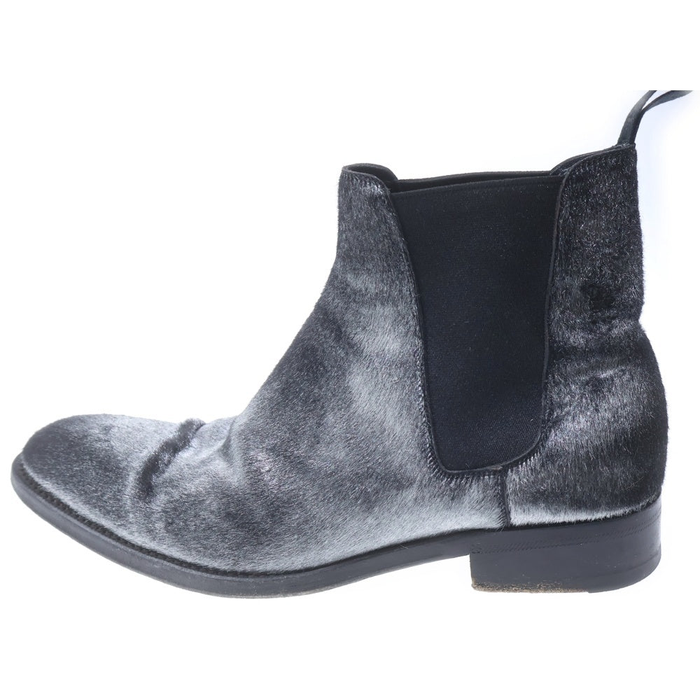 LOUIS VUITTON(ルイヴィトン) ハラコ サイドゴア チェルシーブーツ ブラック/シルバー