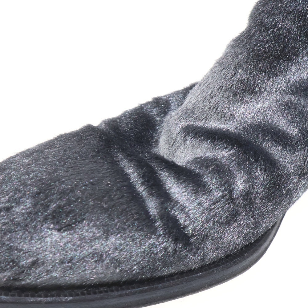 LOUIS VUITTON(ルイヴィトン) ハラコ サイドゴア チェルシーブーツ ブラック/シルバー