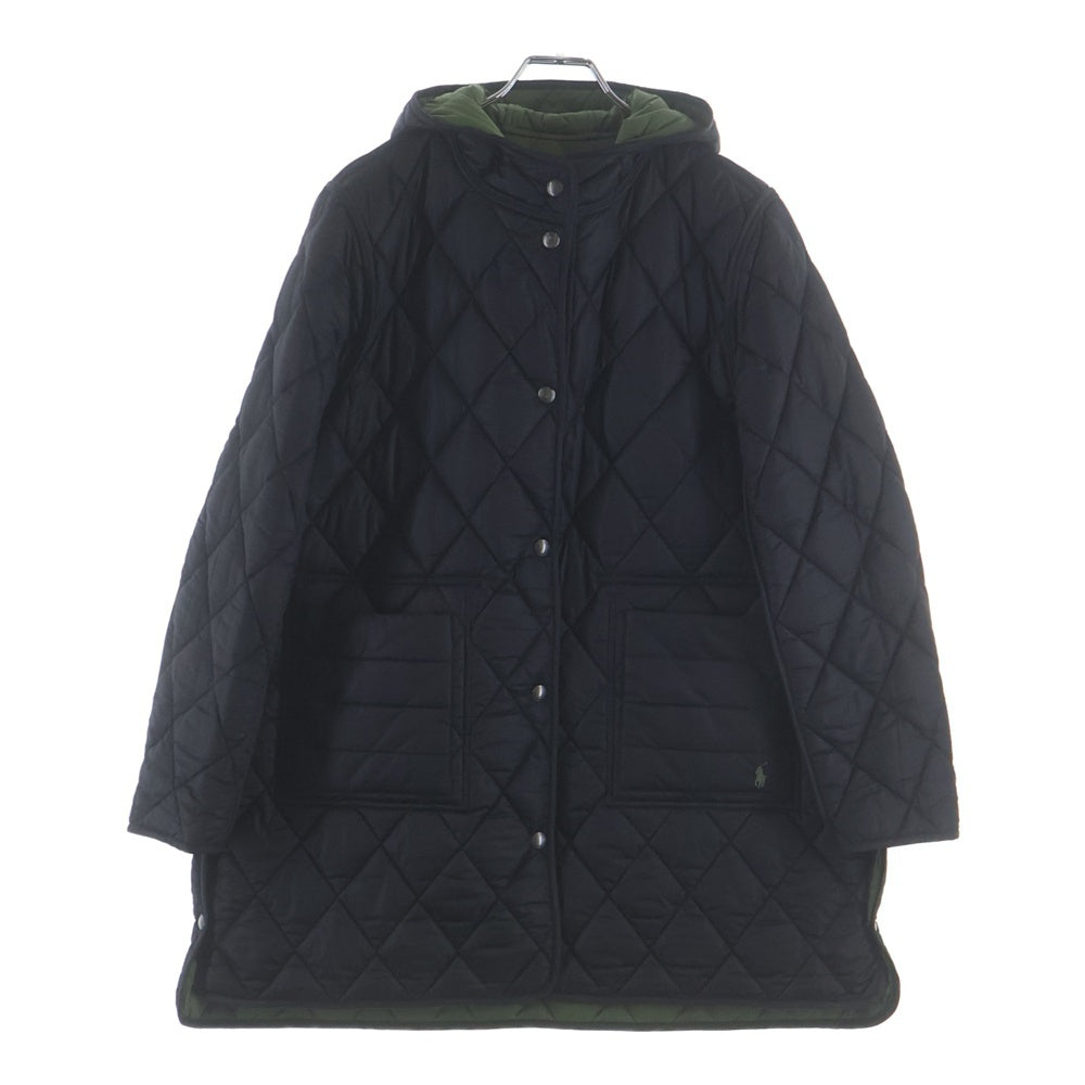 POLO RALPH LAUREN(ポロラルフローレン) キルティング リバーシブル フーデッドジャケット オリーブ/ブラック 313880369002 レディース