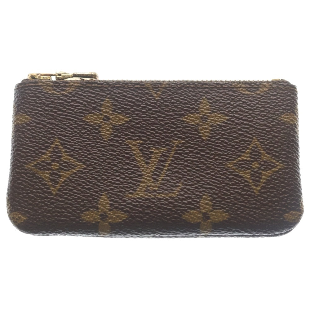 LOUIS VUITTON(ルイヴィトン) モノグラム ポシェット・クレ バッグチャーム ケース ポーチ 小物入れ ブラウン PVC M62650 ゴールド金具 レディース