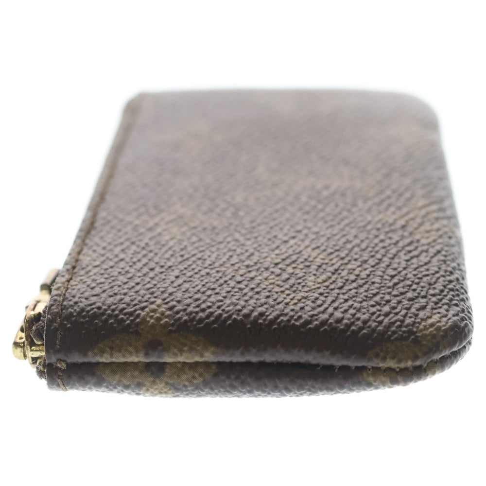 LOUIS VUITTON(ルイヴィトン) モノグラム ポシェット・クレ バッグチャーム ケース ポーチ 小物入れ ブラウン PVC M62650 ゴールド金具 レディース