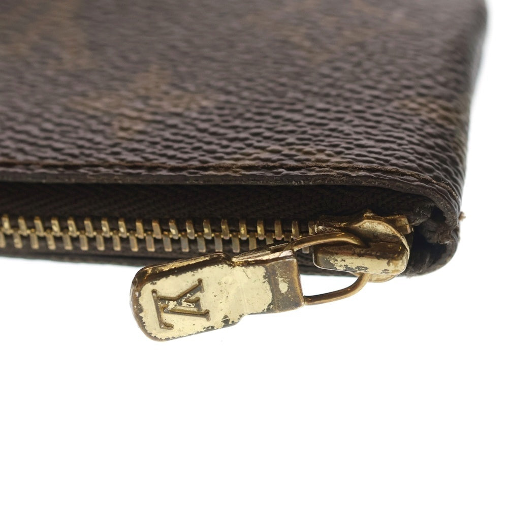 LOUIS VUITTON(ルイヴィトン) モノグラム ポシェット・クレ バッグチャーム ケース ポーチ 小物入れ ブラウン PVC M62650 ゴールド金具 レディース