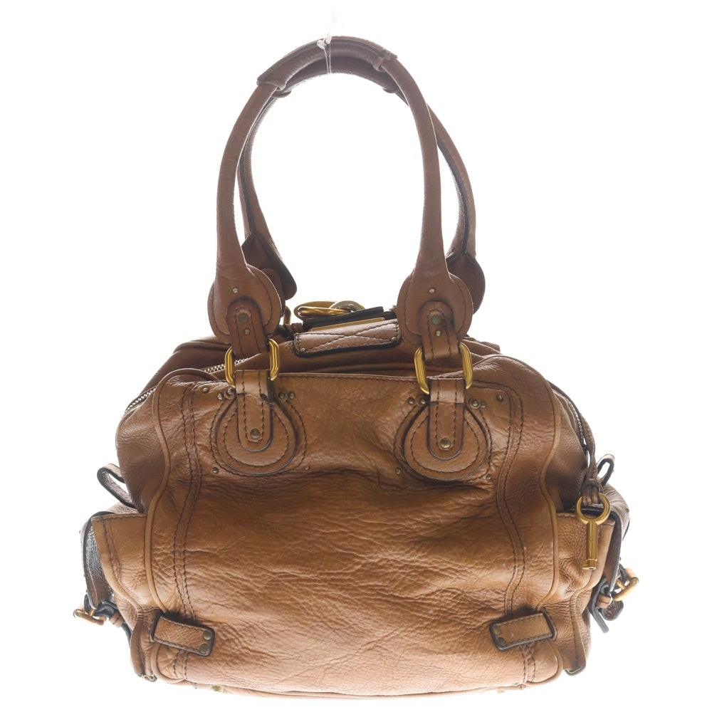Chloe(クロエ) パディントン ハンドバッグ ボストンバッグ ブラウン レザー シルバー金具 レディース