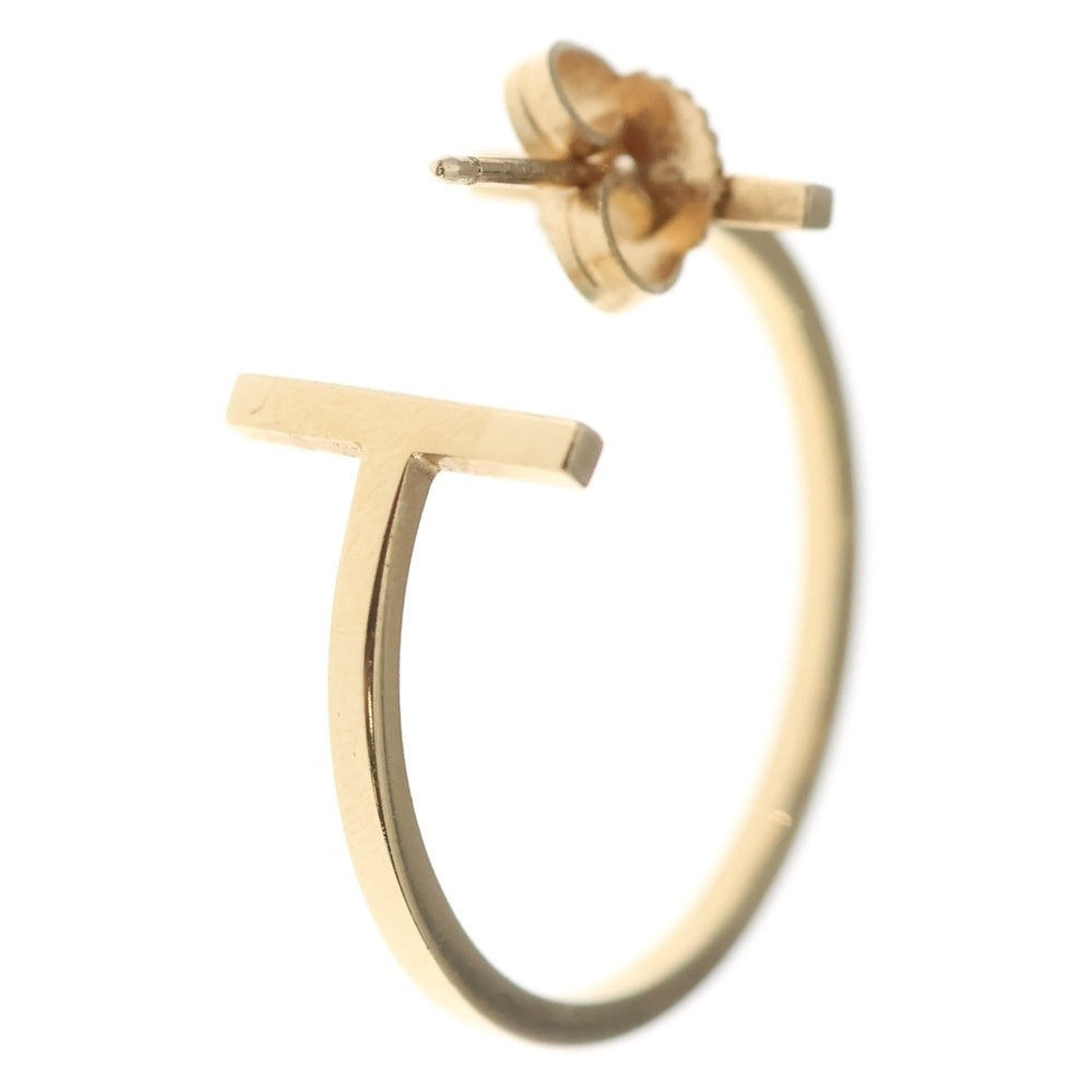TIFFANY & Co.(ティファニー) Tワイヤー フープピアス ピンクゴールド