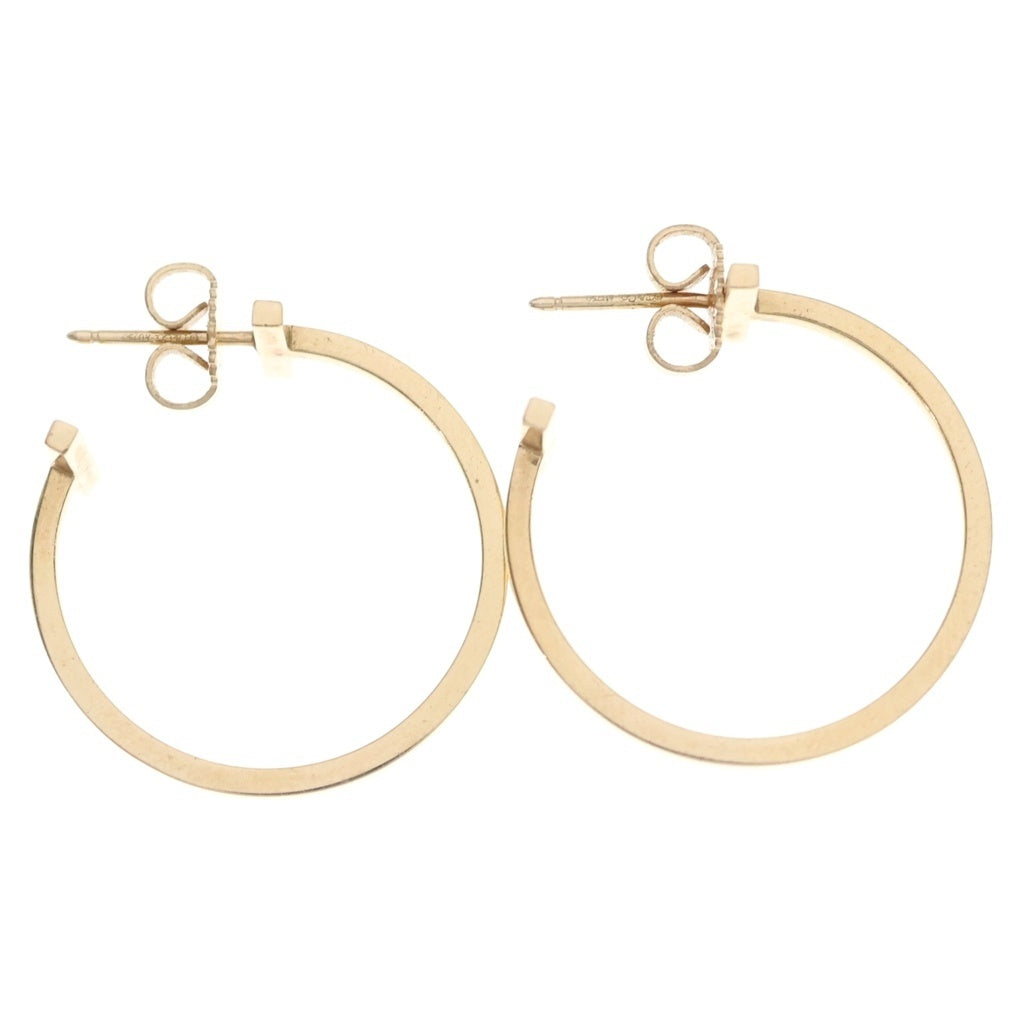 TIFFANY & Co.(ティファニー) Tワイヤー フープピアス ピンクゴールド K18PG レディース