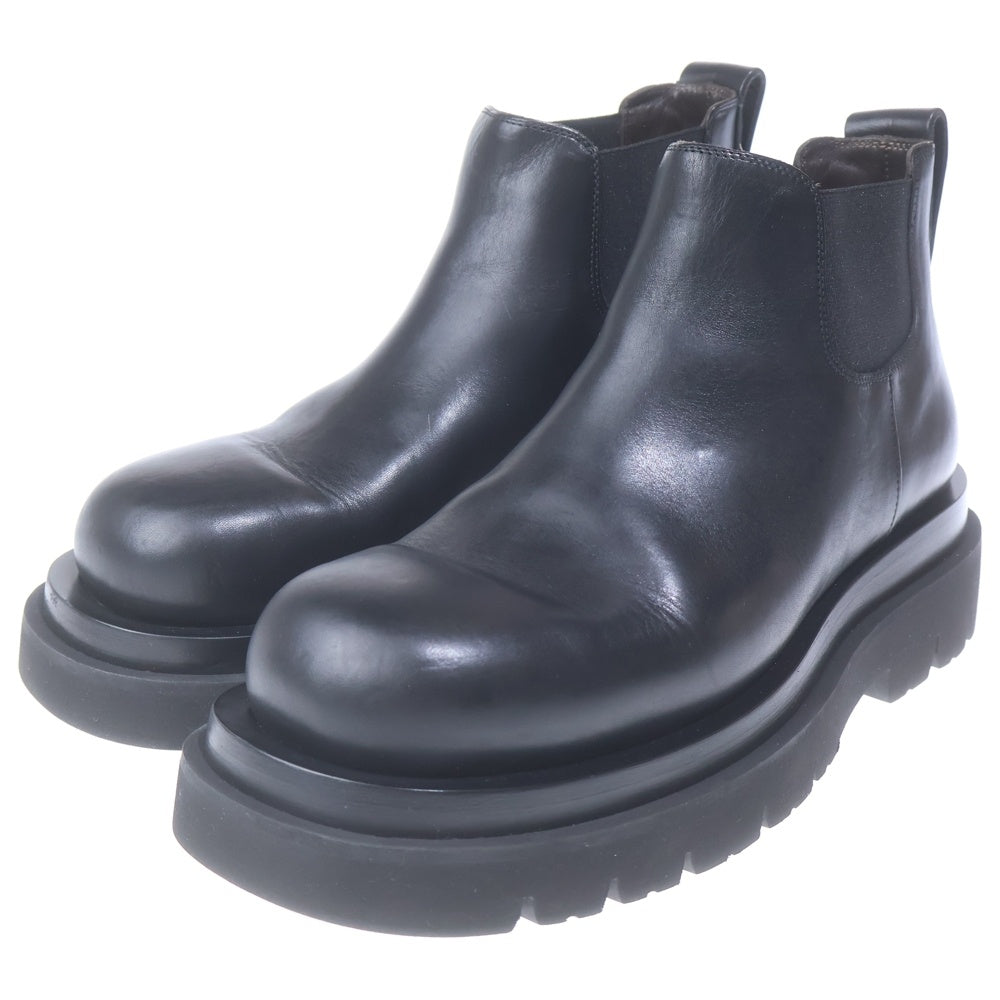 BOTTEGA VENETA(ボッテガヴェネタ) ラグ チェルシーアンクルブーツ ブラック レザー #38 レディース