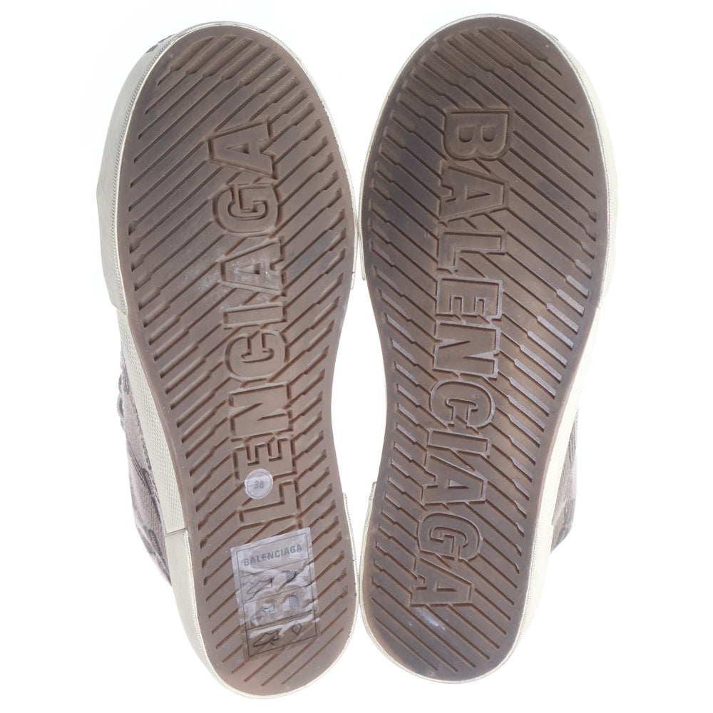 BALENCIAGA(バレンシアガ) PARIS BBモノグラム ハイカットスニーカー ブラウン キャンバス #38 688756 レディース