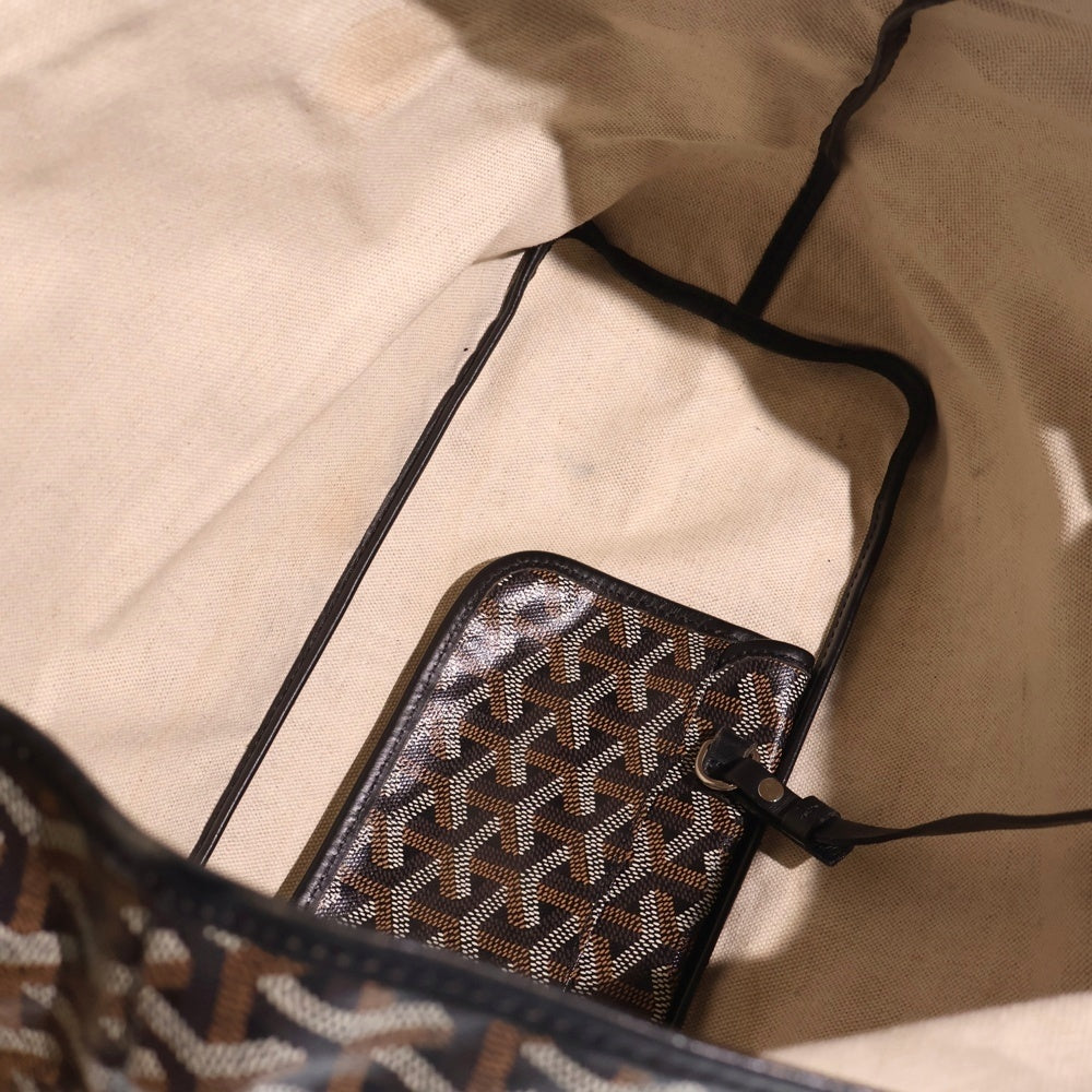 GOYARD(ゴヤール) サンルイPM トートバッグ ハンドバッグ ブラック PVC×レザー レディース