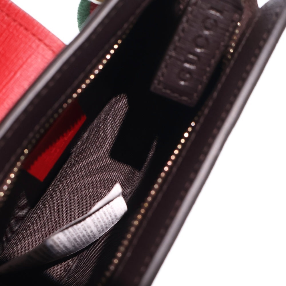 GUCCI グッチ チルドレンズ ショルダーバッグ ミニバッグ ベージュ×レッド×グリーン レザー×PVC 793830 ゴールド金具 GUCCI（グッチ） チルドレンズ ショルダーバッグ ミニバッグ ベージュ