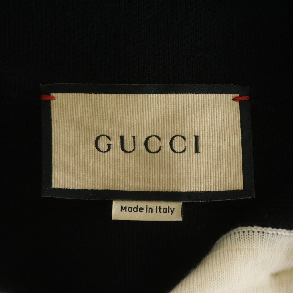 GUCCI(グッチ) GGピケ ニットワンピース ブラック×アイボリー #S 681306 レディース