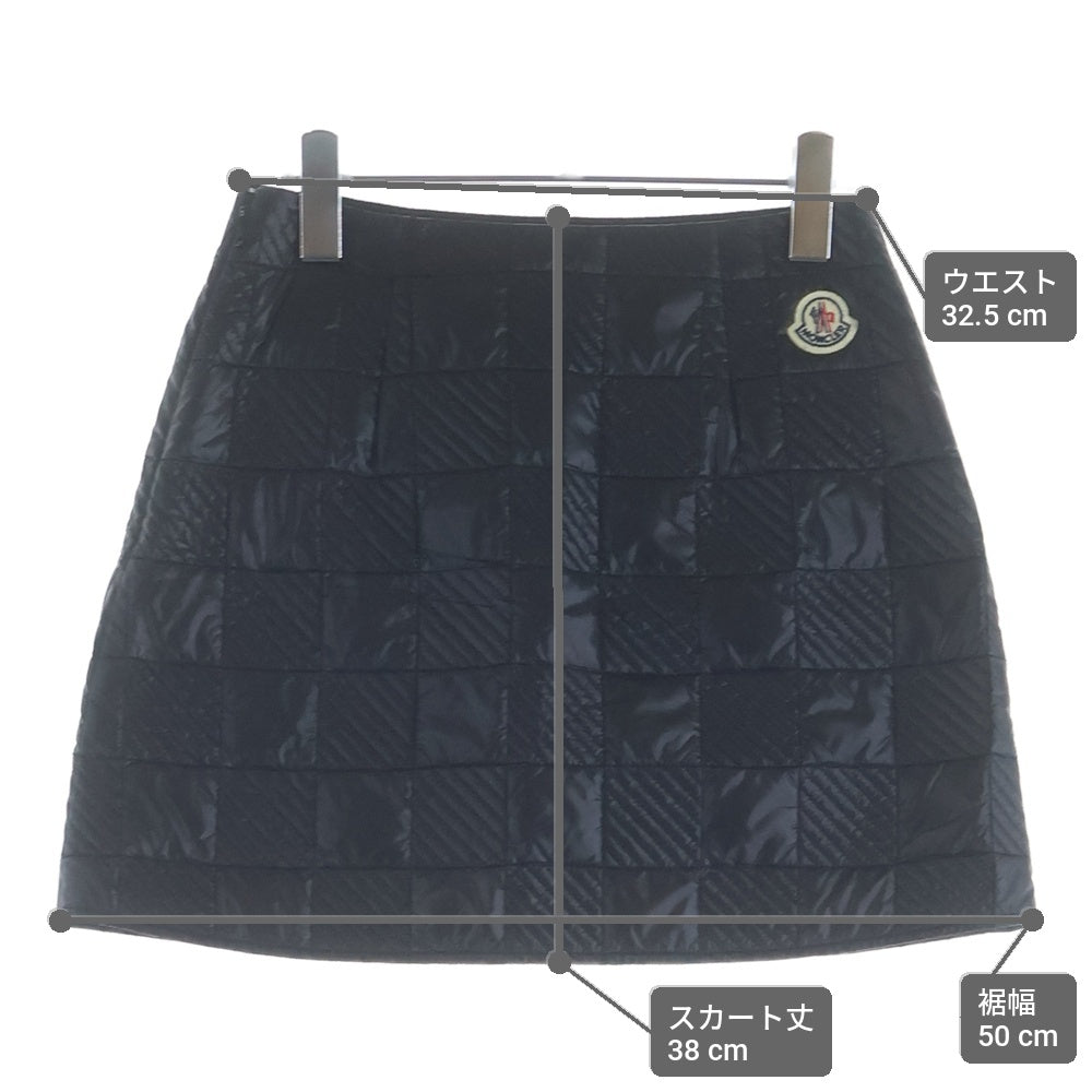 MONCLER(モンクレール) GONNA キルティングミニスカート ブラック 38 J20932D00001 レディース