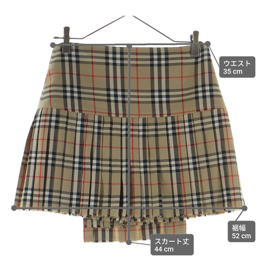 BURBERRY(バーバリー) ノバチェック プリーツスカート ベージュ #38 レディース