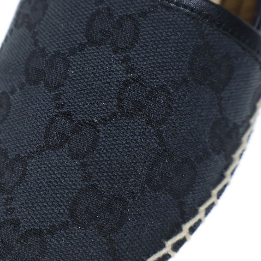 GUCCI(グッチ) GGキャンバス エスパドリーユフラットシューズ ネイビー 466902 レディース