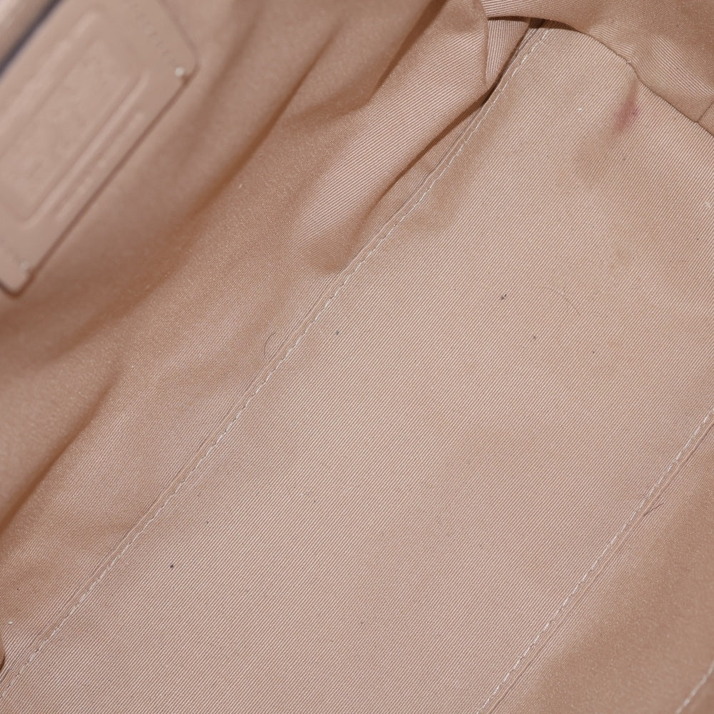 COACH(コーチ) エンボスロゴトートバッグ ハンドバッグ ホワイト アイボリー レザー CA165 ゴールド金具 レディース