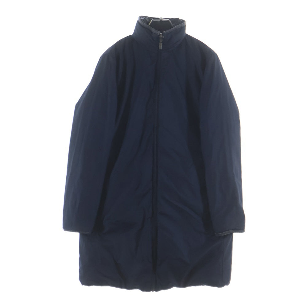 MONCLER(モンクレール) 茶タグ ロゴワッペン付リバーシブルロングダウンジャケット ネイビー Z6H0154 レディース