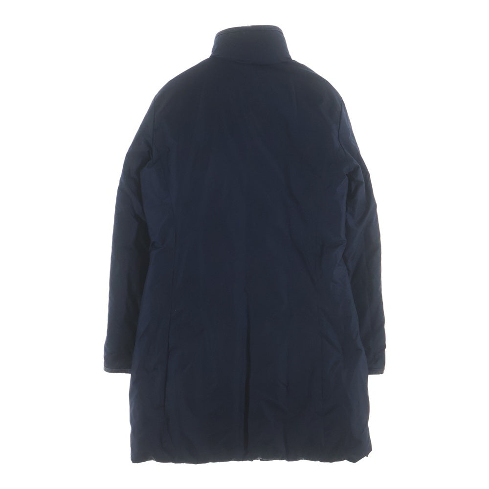 MONCLER(モンクレール) 茶タグ ロゴワッペン付リバーシブルロングダウンジャケット ネイビー Z6H0154 レディース