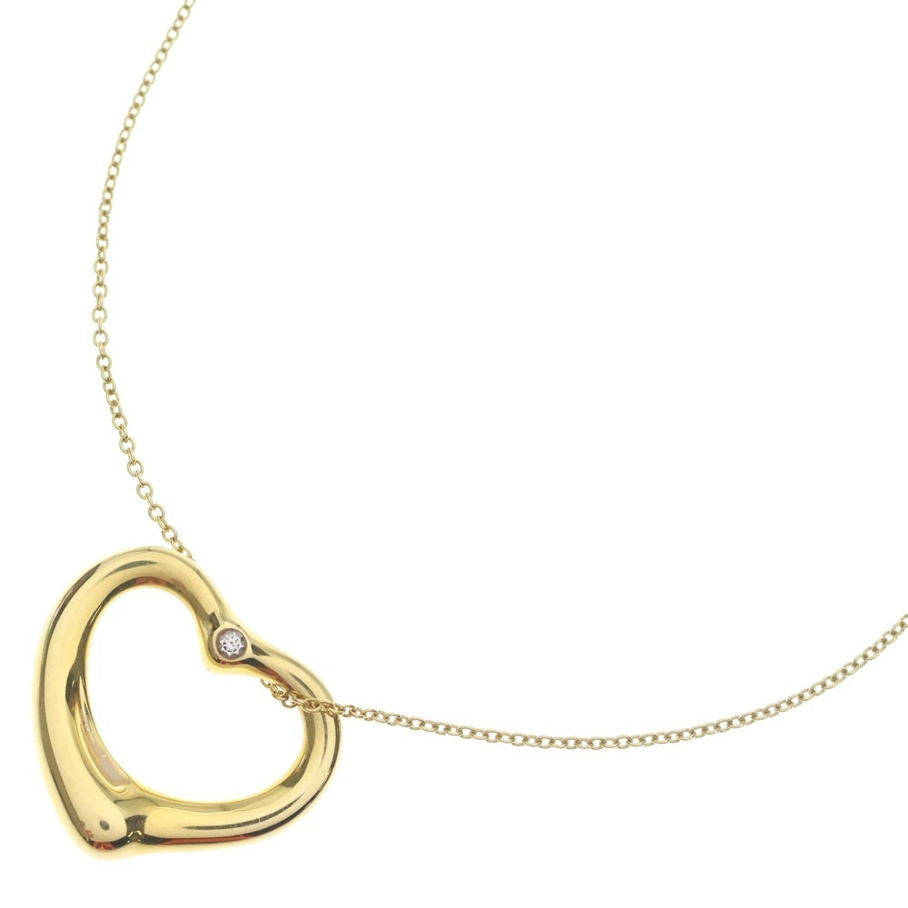 TIFFANY & Co.(ティファニー) オープンハート 1PD ネックレス ペンダント チェーン ゴールド 750YG 7.9g レディース