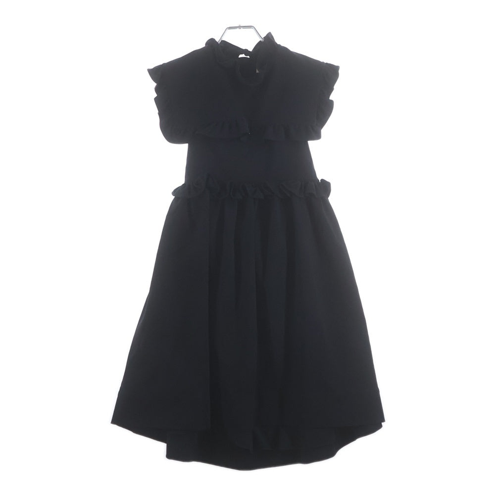 BALENCIAGA(バレンシアガ) フリルデザイン ノースリーブワンピース ブラック 494338 レディース