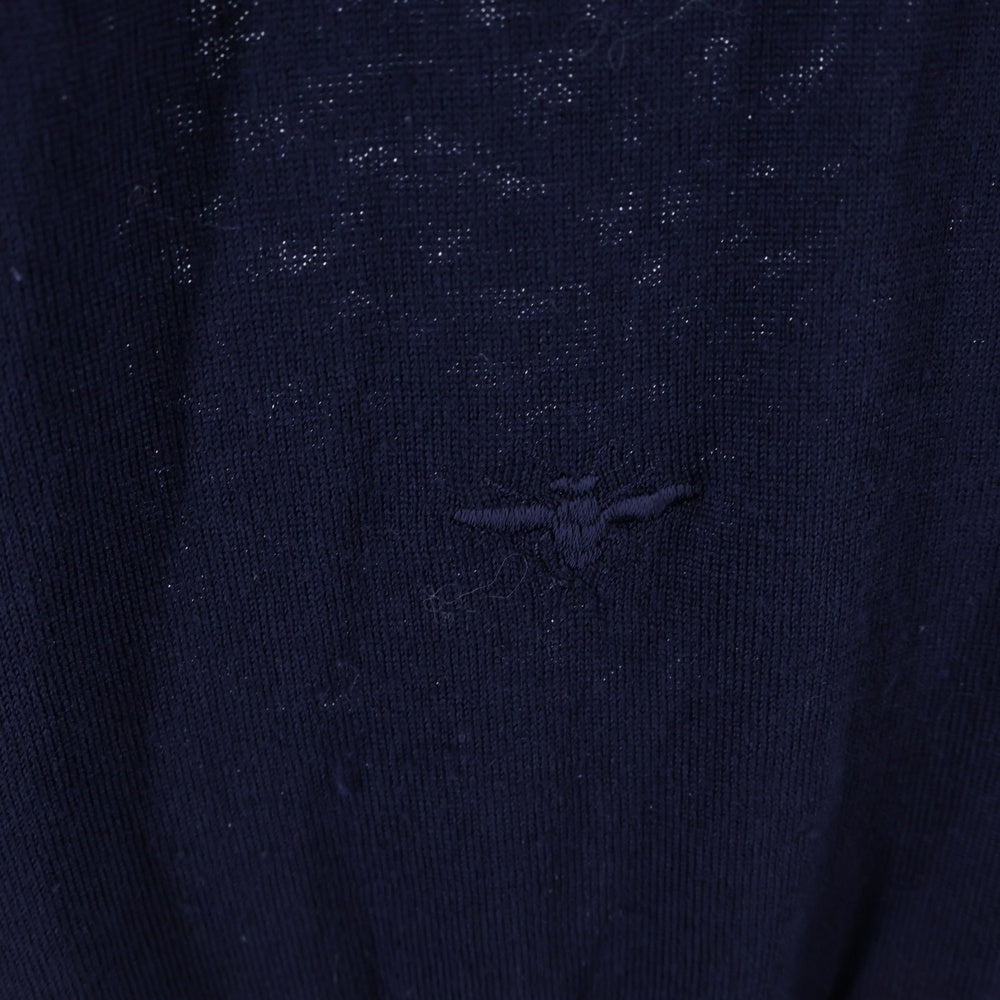 Dior HOMME(ディオールオム) 08SS Bee刺繍 Vネック クルーネックニット セーター ネイビー 8E3460500017