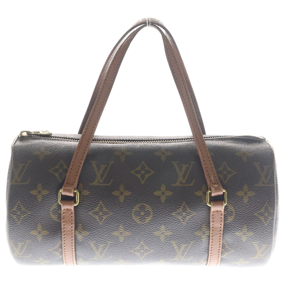 LOUIS VUITTON(ルイヴィトン) モノグラム パピヨン30 旧型 ハンドバッグ ミニボストンバッグ ブラウン レザー×PVC M51365 ゴールド金具 レディース