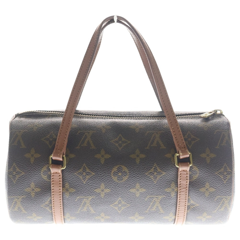 LOUIS VUITTON(ルイヴィトン) モノグラム パピヨン30 旧型 ハンドバッグ ミニボストンバッグ ブラウン レザー×PVC M51365 ゴールド金具 レディース