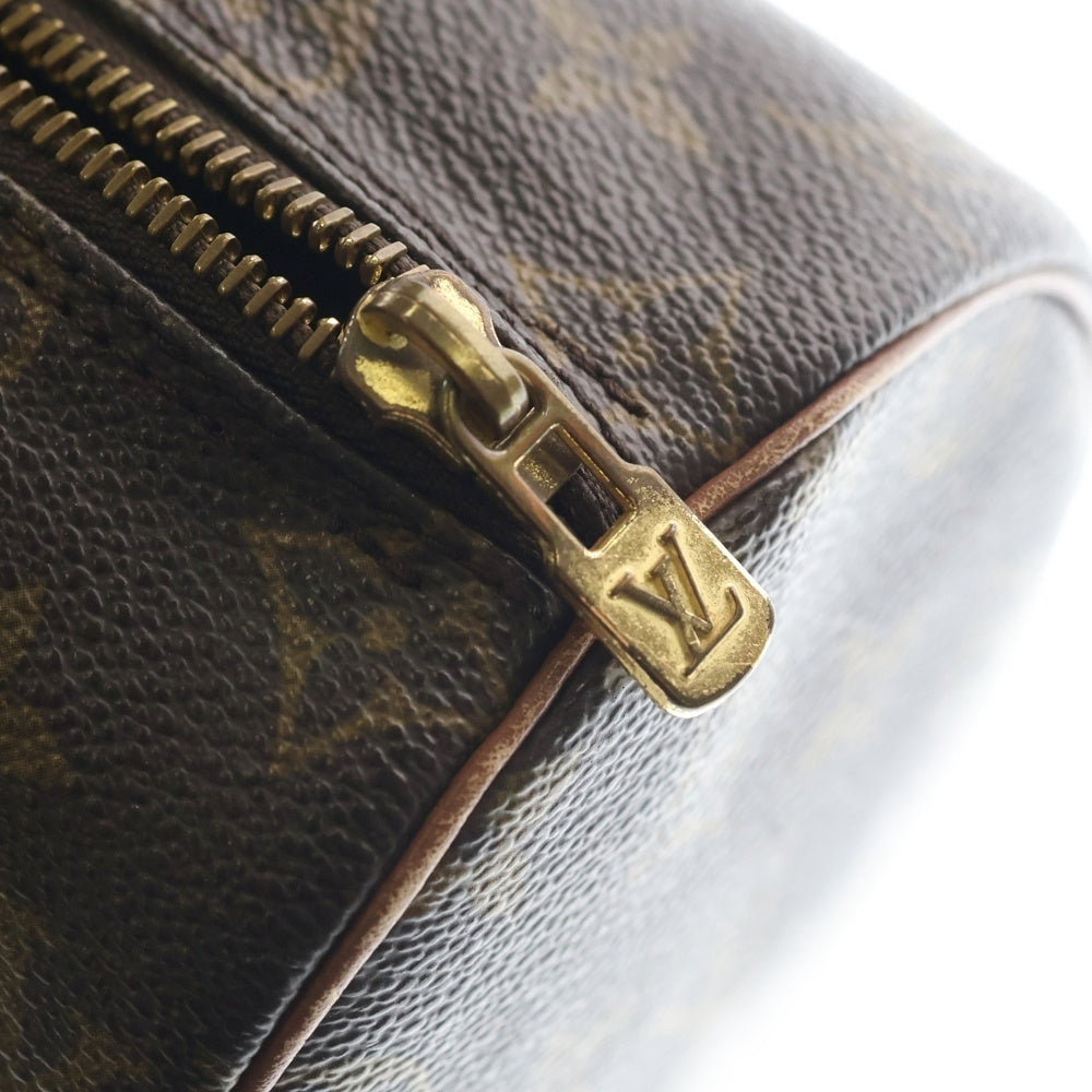 LOUIS VUITTON(ルイヴィトン) モノグラム パピヨン30 旧型 ハンドバッグ ミニボストンバッグ ブラウン レザー×PVC M51365 ゴールド金具 レディース