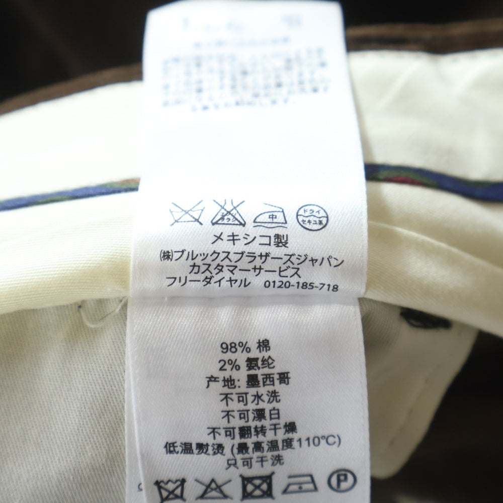BROOKS BROTHERS(ブルックス ブラザーズ) コーデュロイ ノータック スラックスパンツ トラウザーズ ブラウン