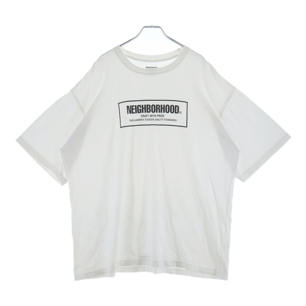 NEIGHBORHOOD(ネイバーフッド) 24AW NH.TEE SS-1 フロントロゴ Tシャツ 半袖カットソー ホワイト 242PCNH-ST01