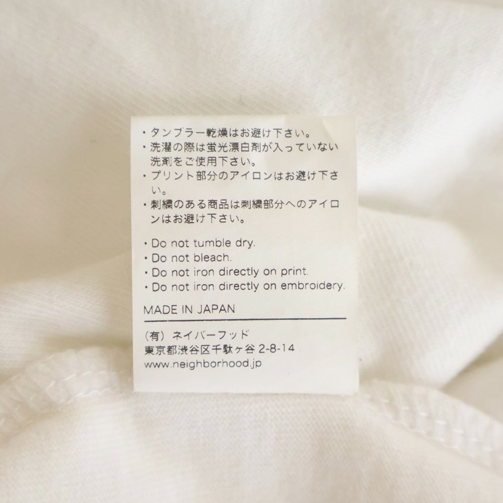 NEIGHBORHOOD(ネイバーフッド) 24AW NH.TEE SS-1 フロントロゴ Tシャツ 半袖カットソー ホワイト 242PCNH-ST01