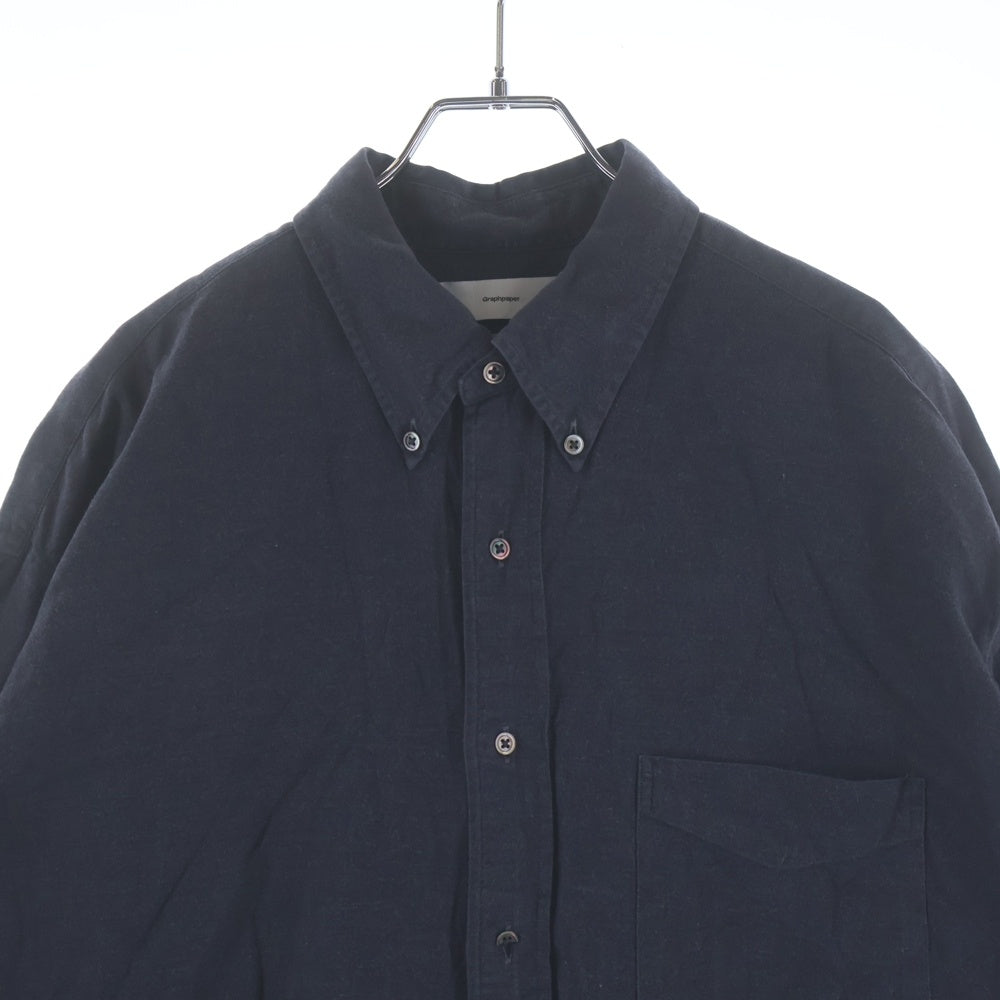 Graphpaper(グラフペーパー) 19AW ×THOMAS MASON LS BD Box Shirt トーマスメイソン ボタンダウン 長袖シャツ ネイビー GM193-50060B